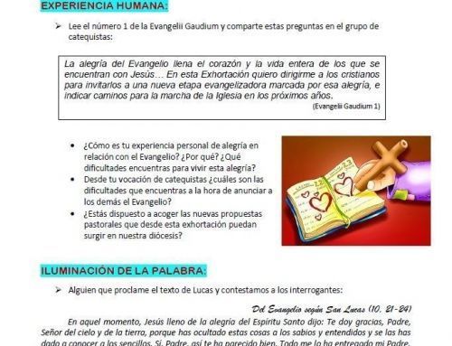 CATEQUESIS PREPARATORIA PARA EL ENCUENTRO DE CATEQUISTAS