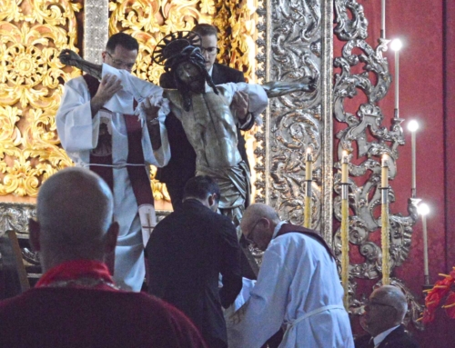 Descendimiento del Cristo de La Laguna. “Qué profunda emoción fue que esta bella imagen también fuera contemplada por el Santo Padre”