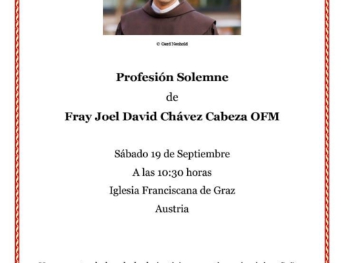 Profesión solemne del gomero, Fray Joel David Chávez