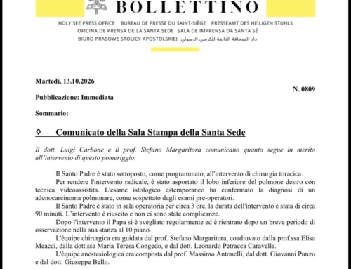 Comunicado de la Sala de Prensa de la Santa Sede en relación a la salud del Papa